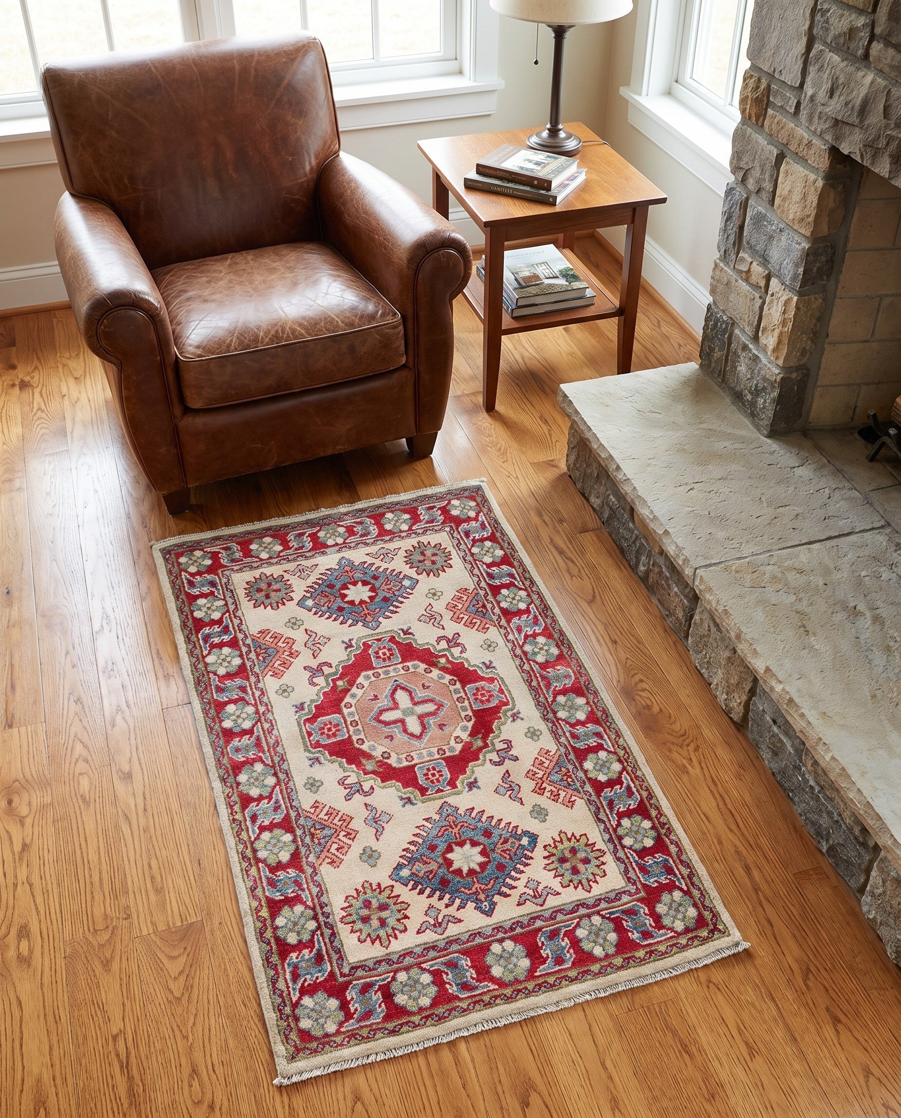 2' 7 x 4' 1 Hand Knotted Kazak Rug