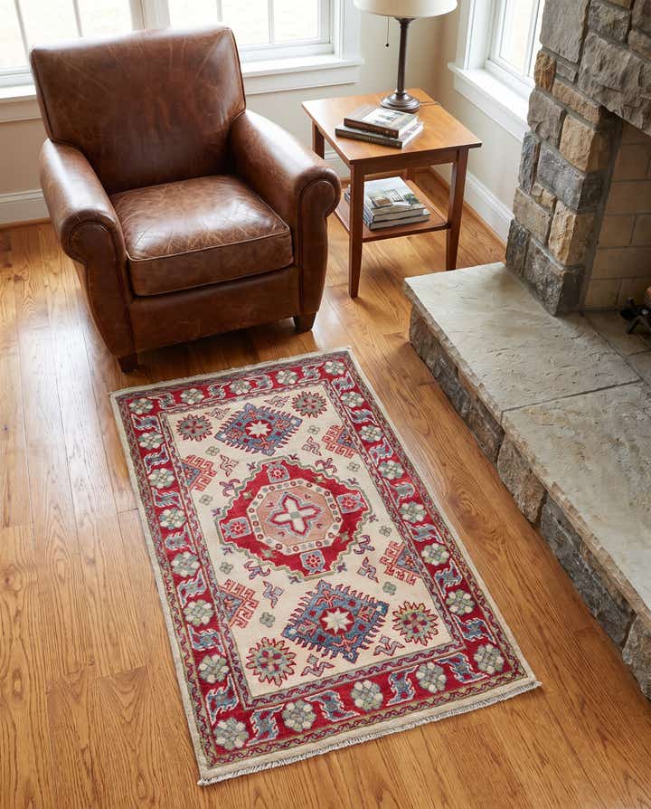 80cm x 125cm Handgeknüpft Kazak Teppich