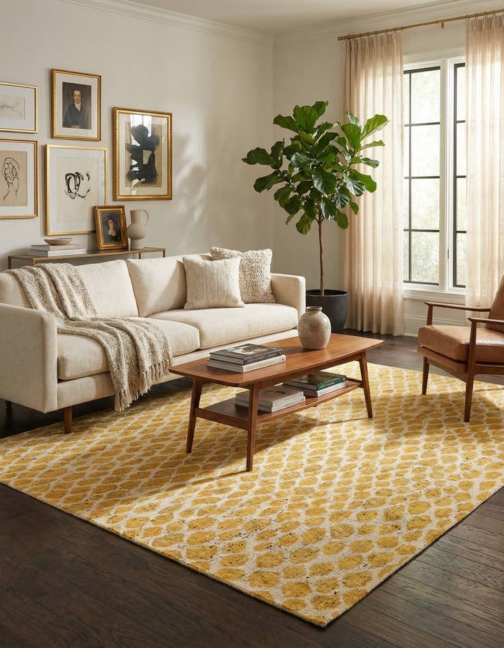 Detail image of 6' x 8' 8  Hand Knotted Darya Wool Rug