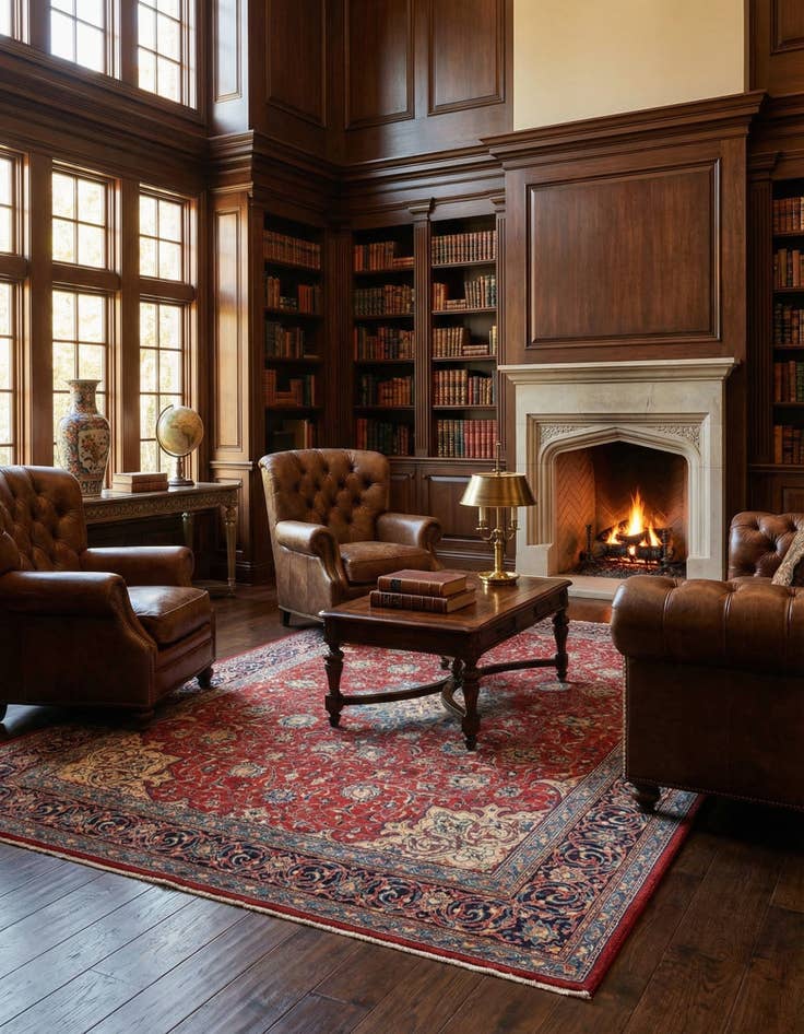 Detail image of 9' 8 x 13' 2  Hand Knotted Farahan Persian Wool Rug