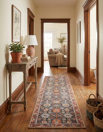 2' x 8' Washable Timeless Runner Rug