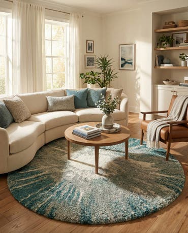  7' 10 x 7' 10 Soft Touch Shag Round Rug