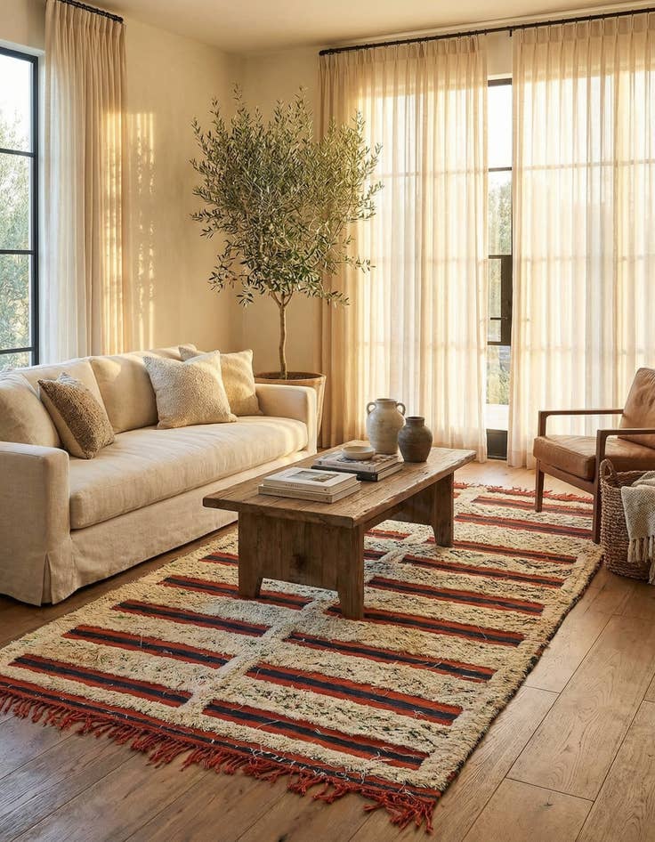 Detail image of 5' x 10' 3  Hand Knotted Moroccan Wool Runner Rug