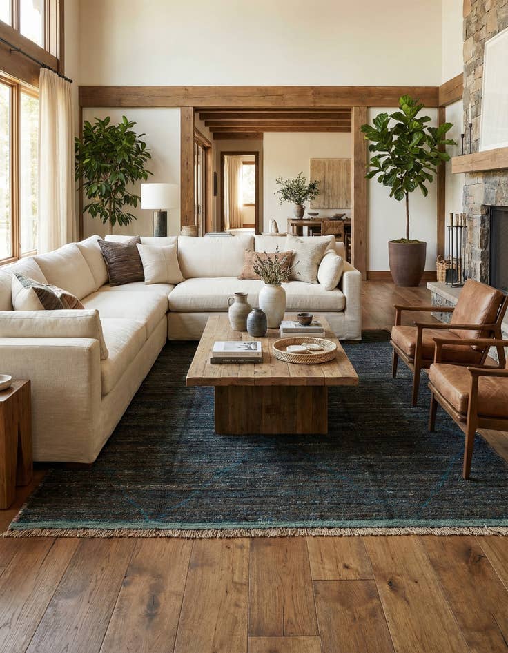 Detail image of 8' 10 x 12' 9  Hand Knotted Moroccan Wool Rug