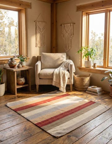 3' 1 x 3' 3 Hand Woven Pillow Wool Square Rug