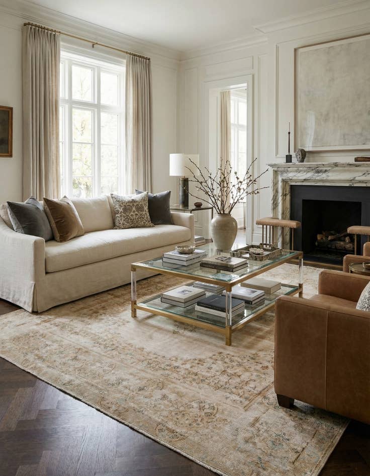 Detail image of  8' 5 x 11' 9  Hand Knotted Ultra Vintage Persian Wool Rug