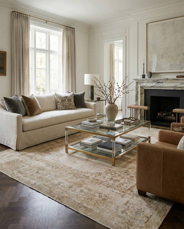 Detail image of 8' 5 x 11' 9 Hand Knotted Ultra Vintage Persian Wool Rug