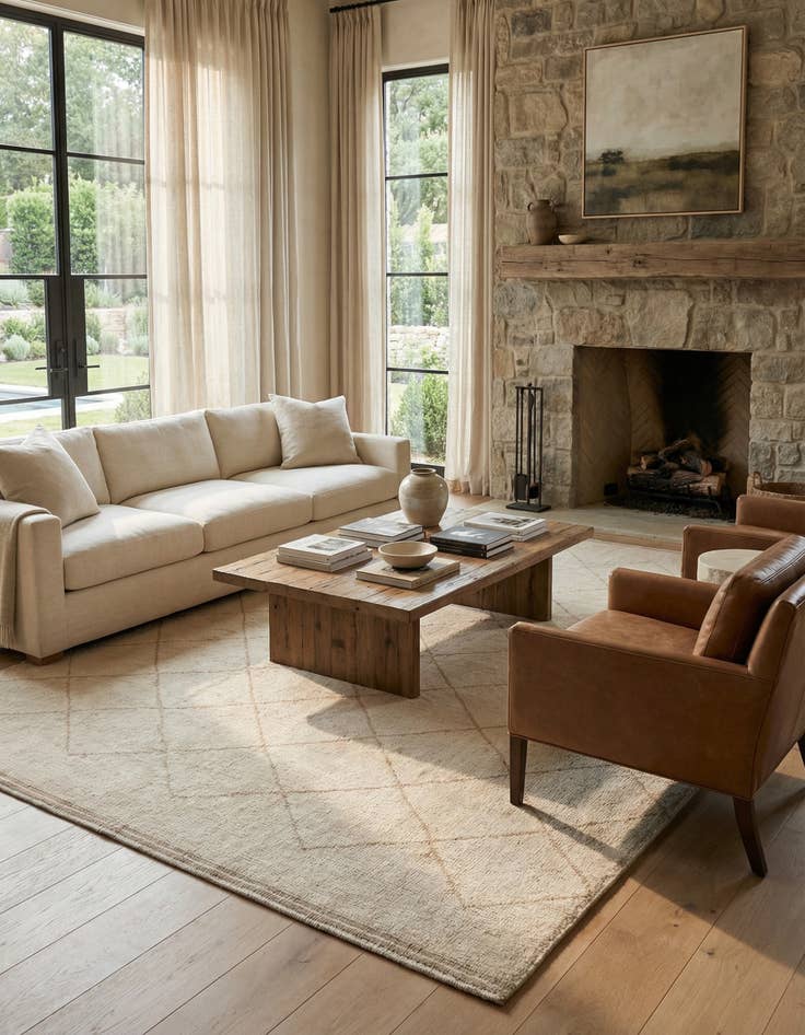 Detail image of  10' 2 x 14' 3  Hand Knotted Moroccan Wool Rug