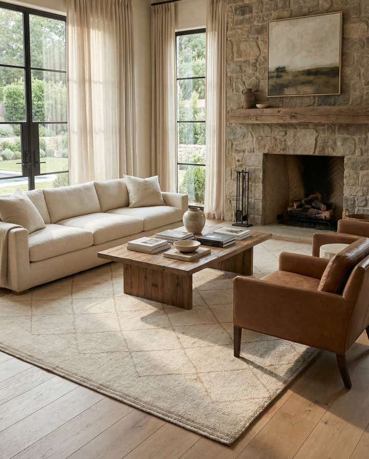 10' 2 x 14' 3 Hand Knotted Moroccan Wool Rug