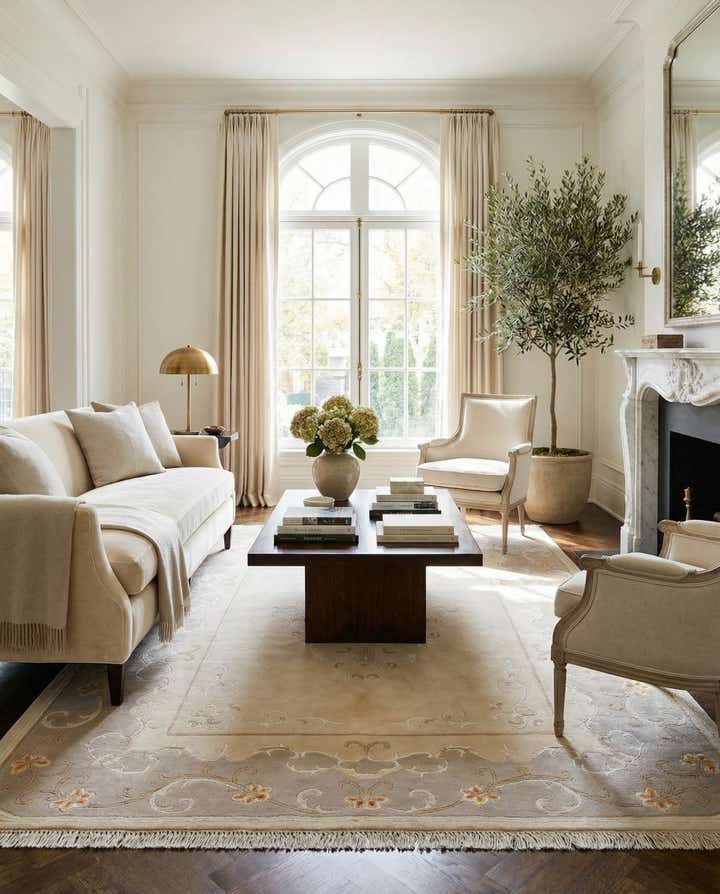 4' 11 x 6' 10 Hand Knotted Darya Wool Rug