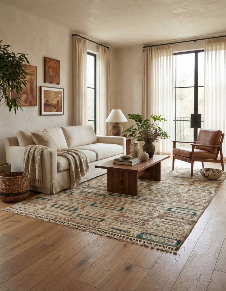 Detail image of 5' 4 x 8' 7  Hand Knotted Darya Wool Rug