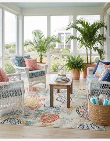 6' 1 x 6' 1 Washable Amalfi Square Rug