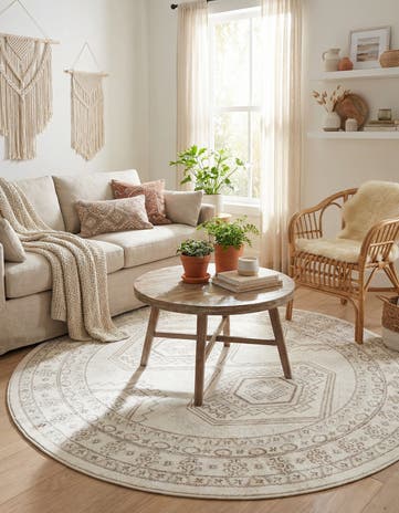 5' 3 x 5' 3 Charlotte Round Rug