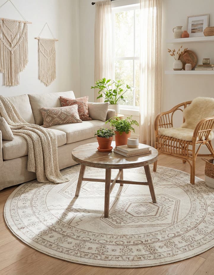 5' 3 x 5' 3 Charlotte Round Rug