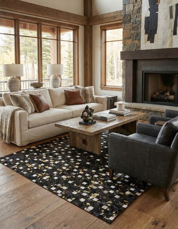 5' 1 x 7' 11 Cowhide Stocks Rug