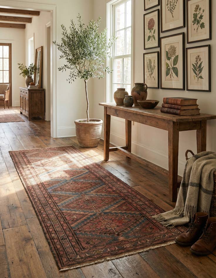 Detail image of 3' 6 x 9' 10  Hand Knotted Ultra Vintage Persian Wool Runner Rug