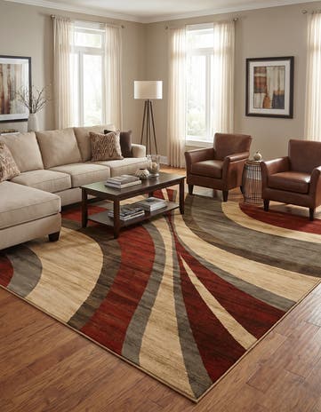 Beige Coffee Shop Square Rug