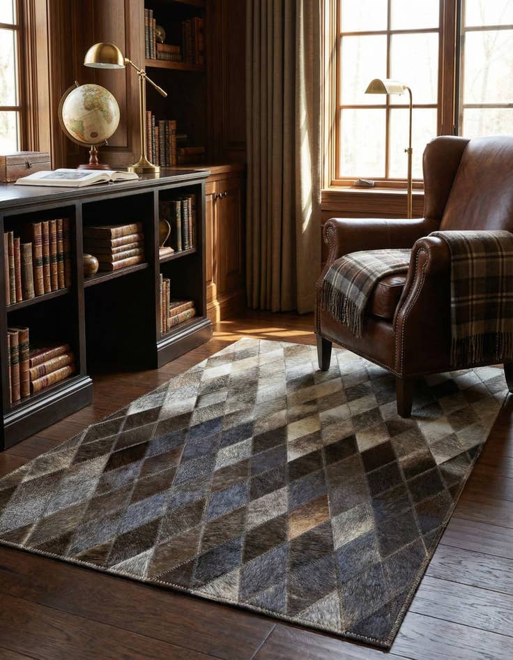 Detail image of  2' x 3' Cowhide Leather Rug