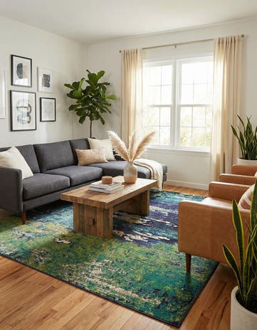8' x 11' Washable Hyacinth Rug