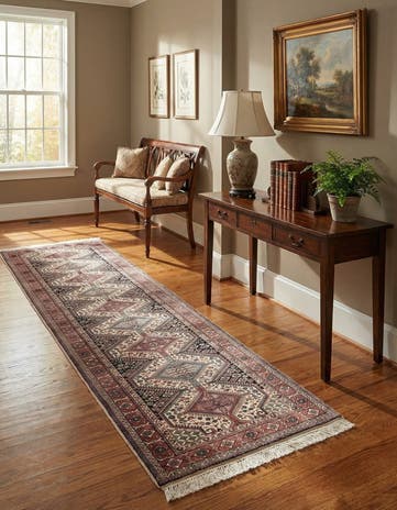 3' x 11' 3 Hand Knotted Shirvan Wool Runner Rug