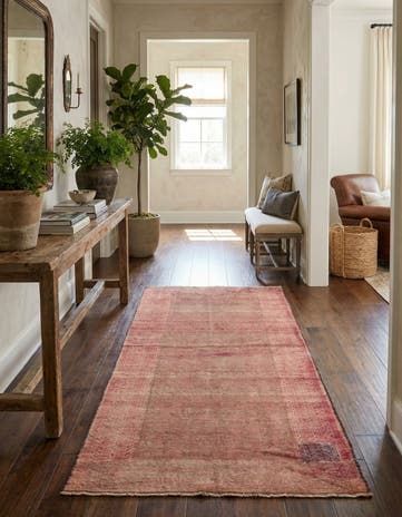 3' 10 x 8' 9 Hand Knotted Ultra Vintage Persian Wool Runner Rug