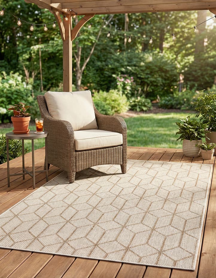 4' 1 x 6' 1 Easy-Clean Lattice Indoor / Outdoo...