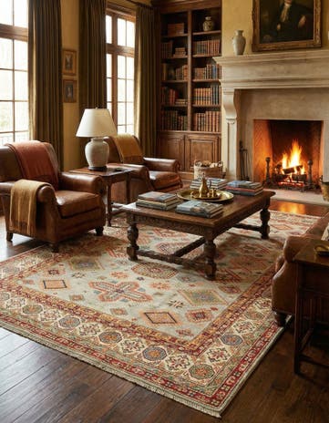 6' 9 x 9' 11 Kazak Wool Rug