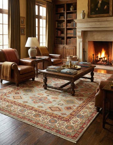 6' 9 x 9' 11 Kazak Wool Rug