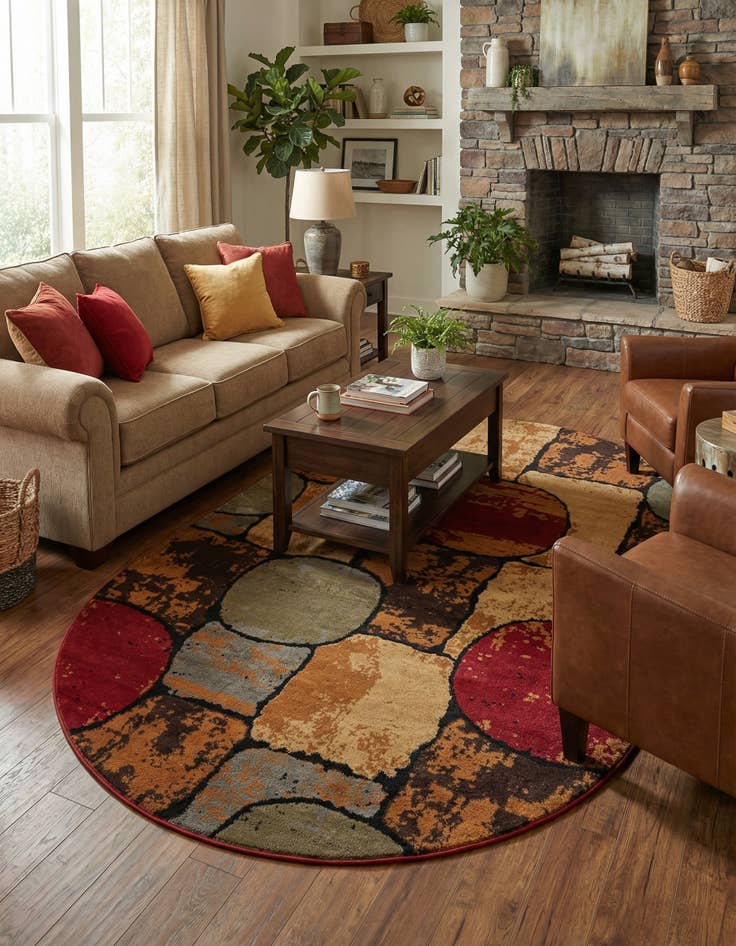 Detail image of 5' 3 x 8' Cafe Oval Rug