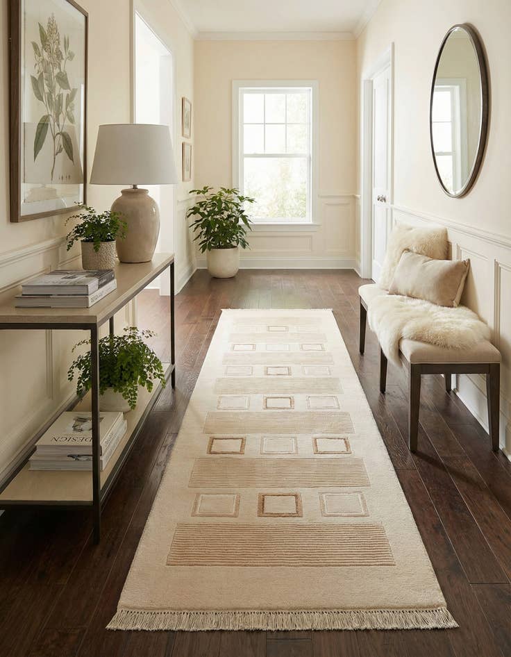 Detail image of 2' 9 x 9' 9  Hand Knotted Darya Wool Runner Rug