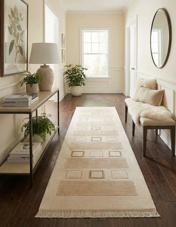 2' 9 x 9' 9 Hand Knotted Darya Wool Runner Rug