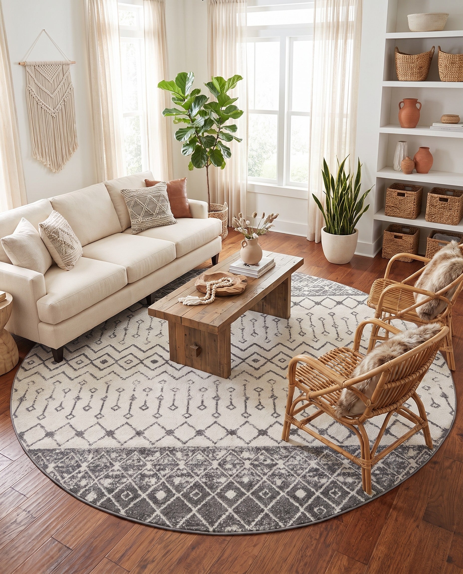 10' x 10' Moroccan Trellis Round Rug