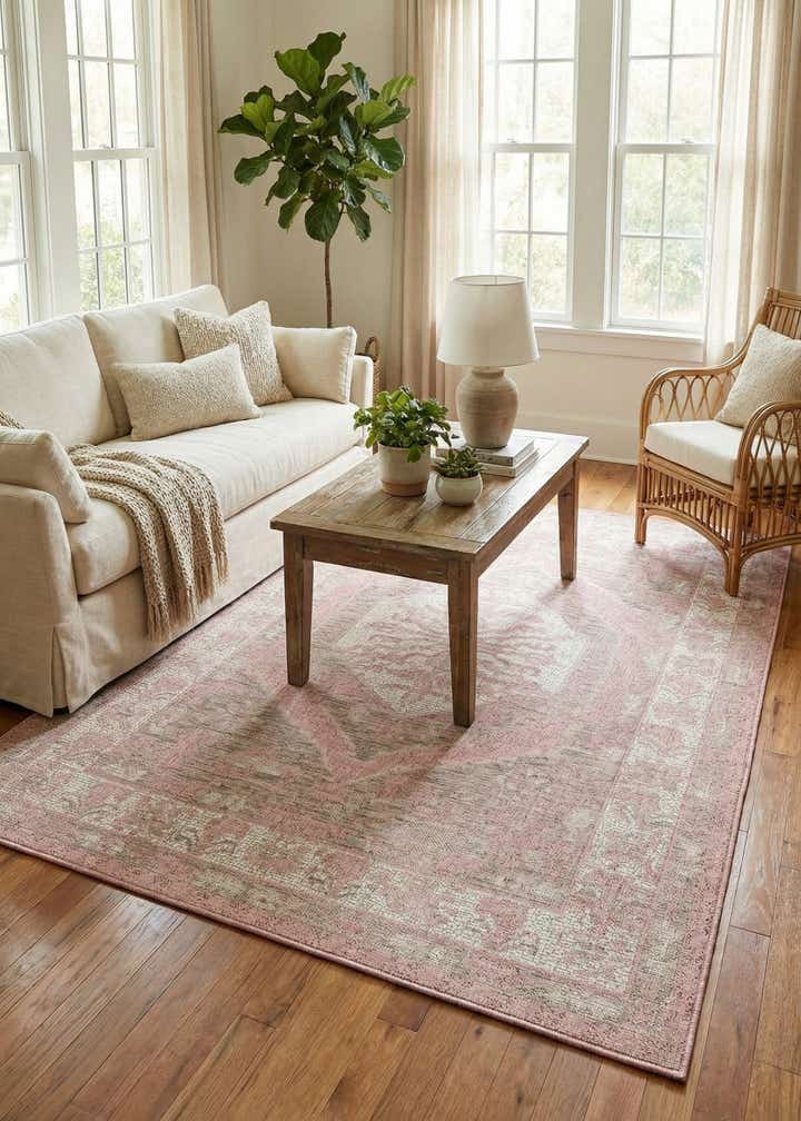 4' x 6' Easy-Clean Traditional Indoor / Outdoor Rug