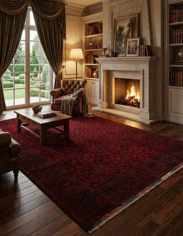 6' 8 x 9' 9 Hand Knotted Khal Mohammadi Wool Rug