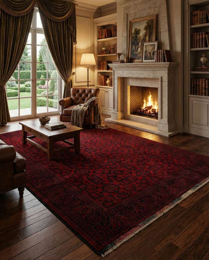 6' 8 x 9' 9 Hand Knotted Khal Mohammadi Wool Rug