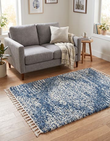 Blue Serenity Shag Rug