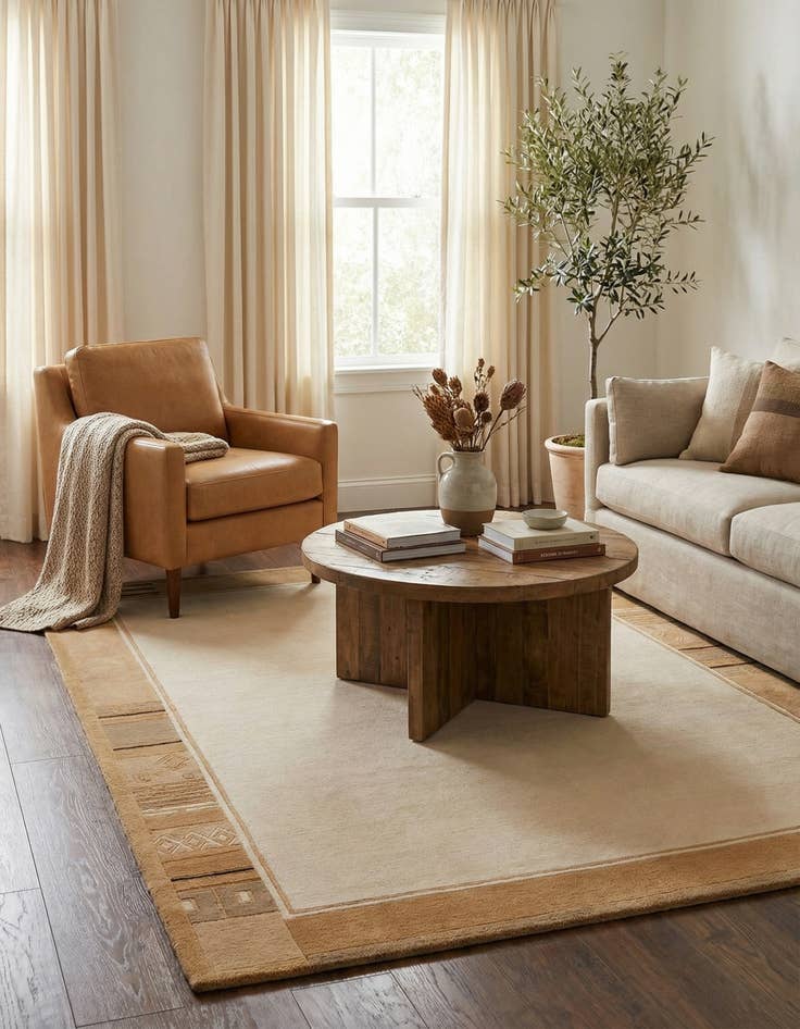 Detail image of  4' 8 x 6' 5  Hand Knotted Nepal Wool Rug