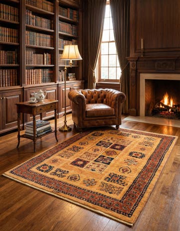 3' 7 x 4' 11 Kashkuli Wool Rug