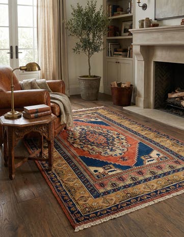 3' 10 x 6' 1 Hand Knotted Anatolian Wool Rug