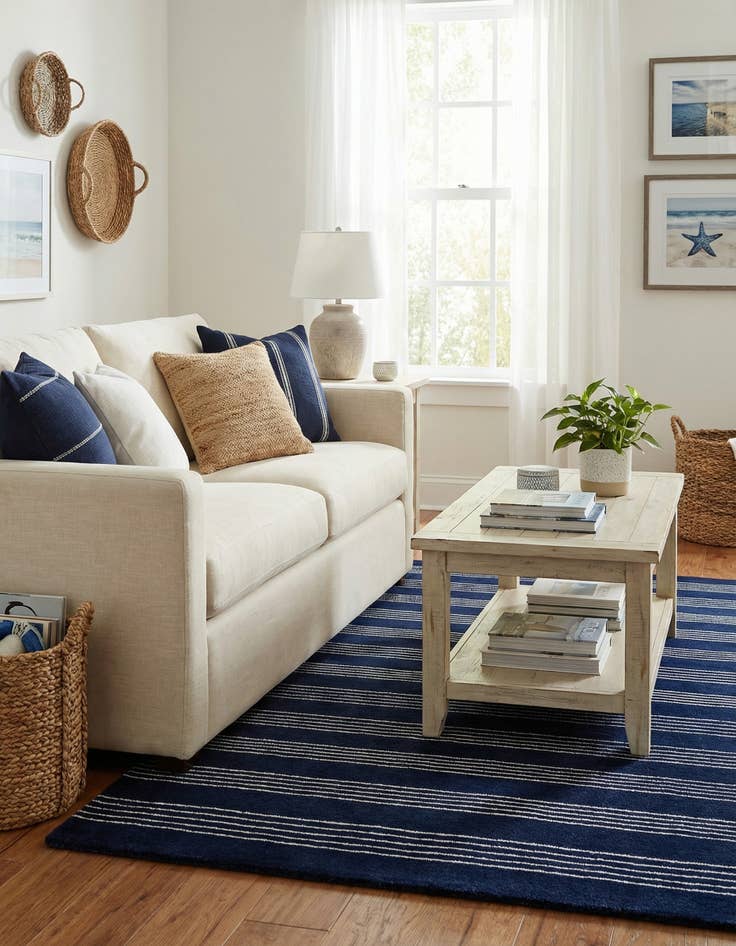 Detail image of  3' 3 x 5' 3 Jill Zarin Striped Wool Rug