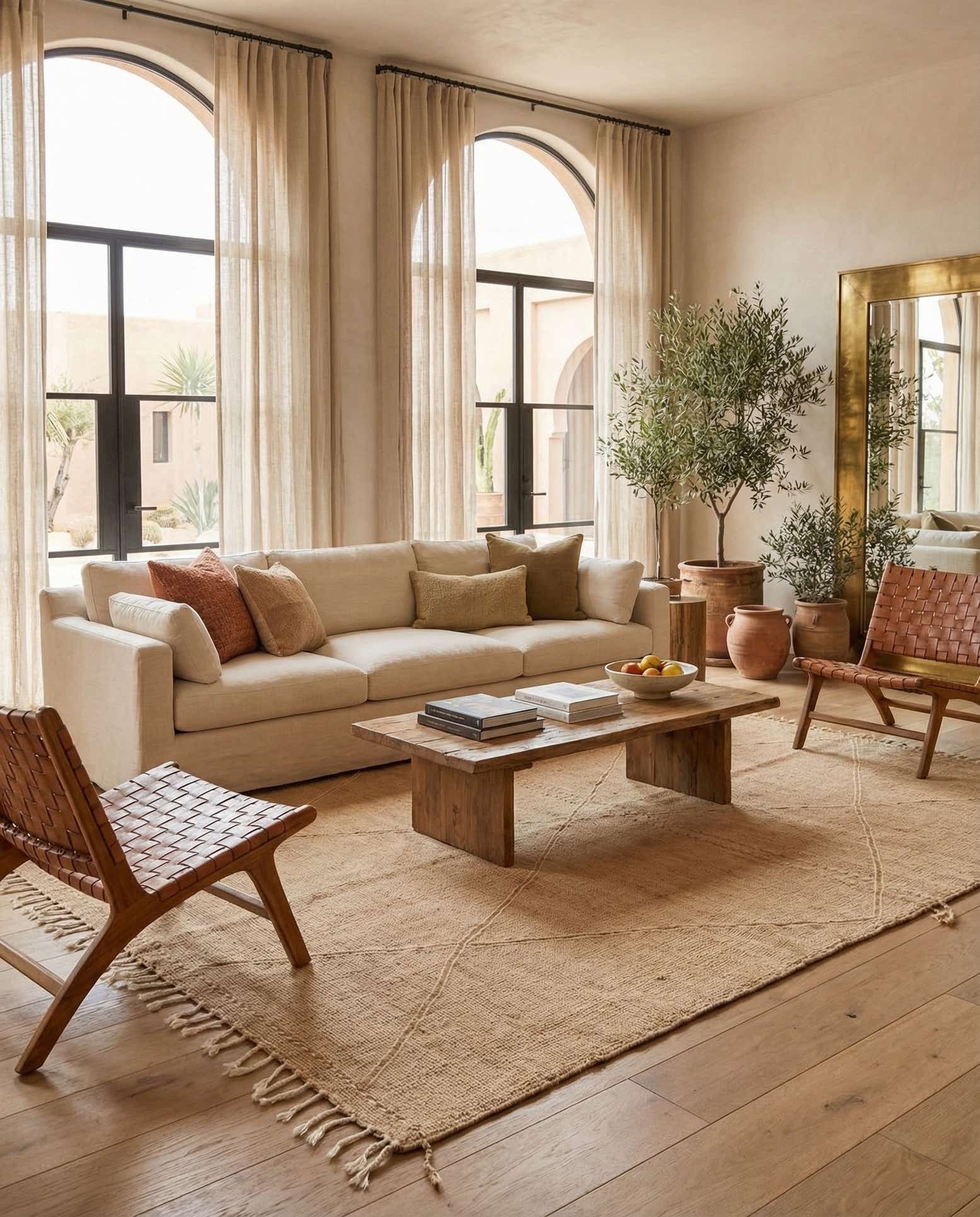 6' 8 x 10' 5 Hand Knotted Moroccan Wool Rug