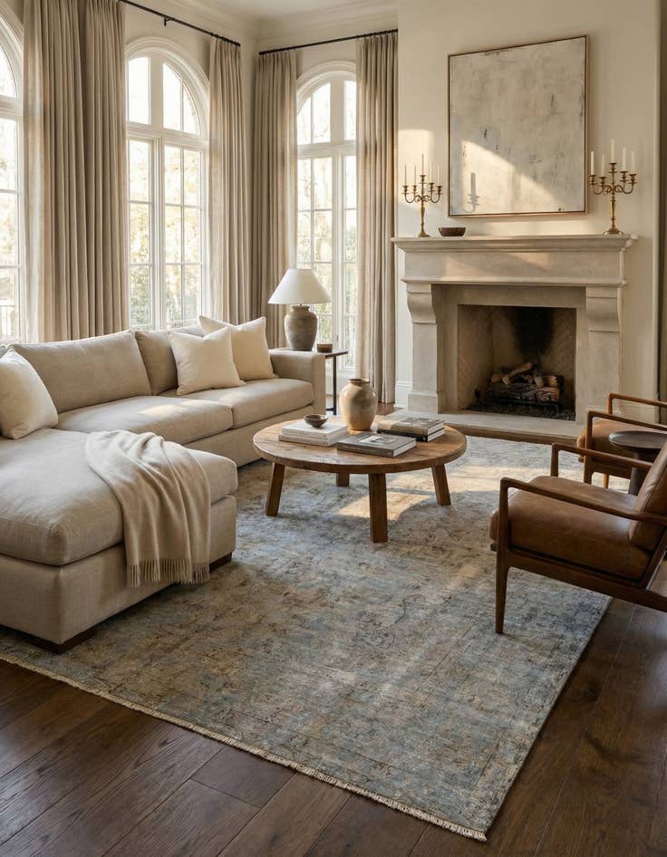 Detail image of 9' 3 x 13'  Hand Knotted Ultra Vintage Persian Wool Rug