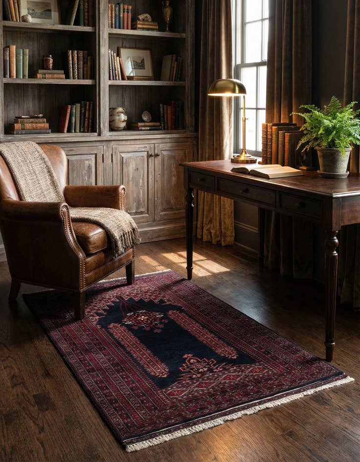 Detail image of 2' 7 x 4' 2 Hand Knotted Balouch Persian Wool Rug