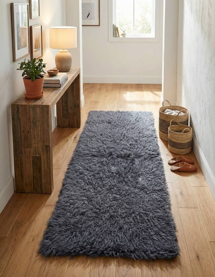 Detail image of 2' 3 x 4' 5  Hand Knotted Moroccan Wool Runner Rug