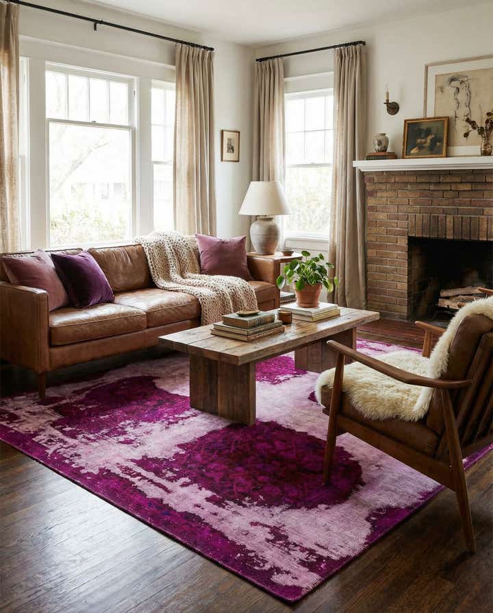 6' 2 x 7' 10 Hand Knotted Ultra Vintage Persian Wool Rug