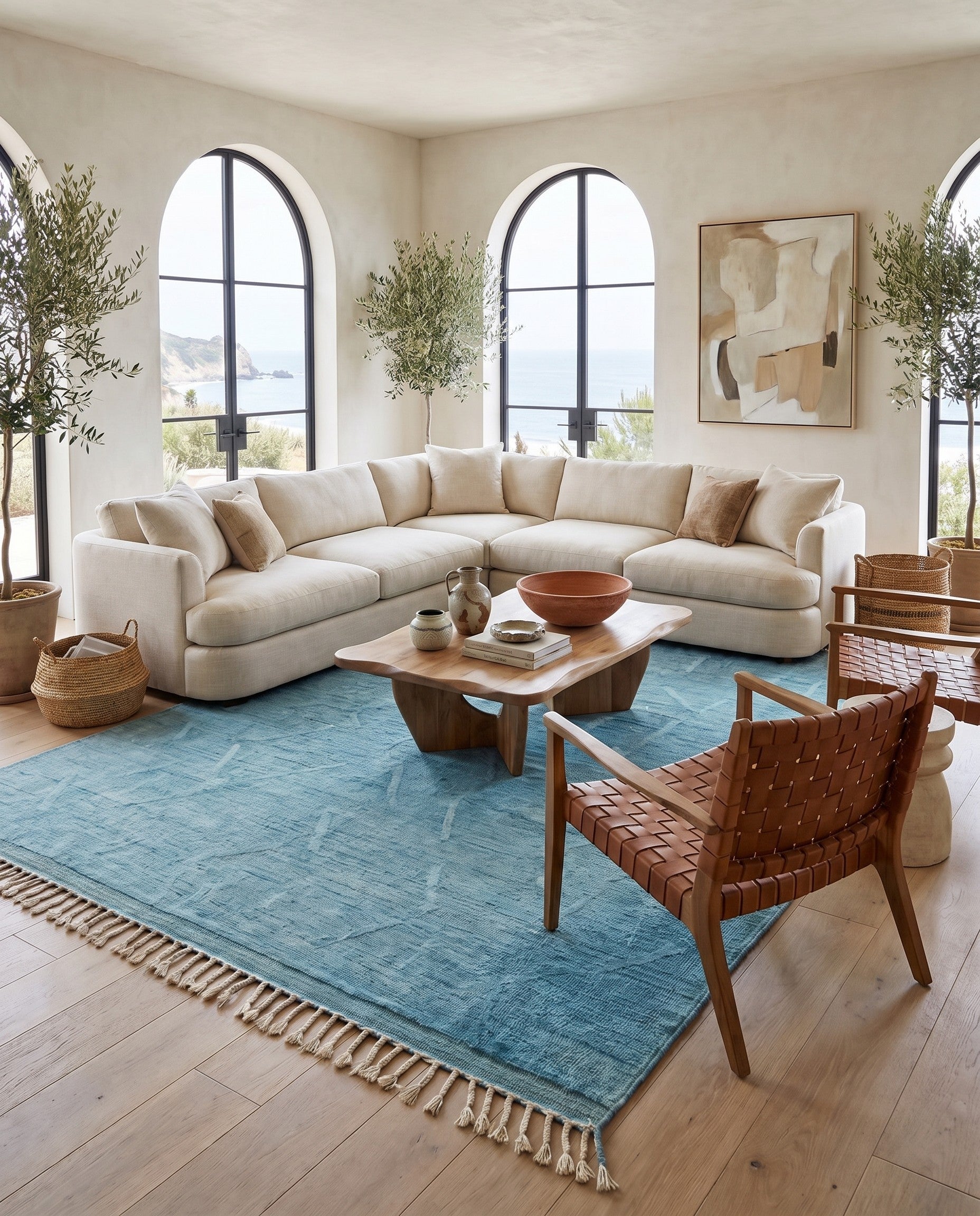 9' x 12' 1 Hand Knotted Moroccan Wool Rug