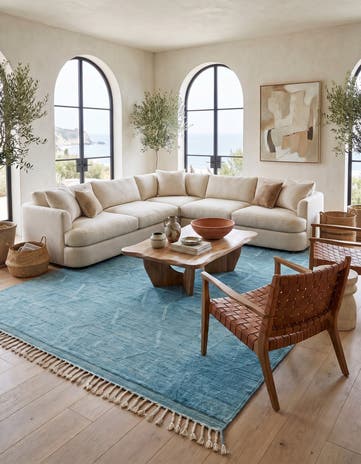 9' x 12' 1 Hand Knotted Moroccan Wool Rug