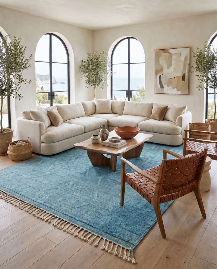 9' x 12' 1 Hand Knotted Moroccan Wool Rug
