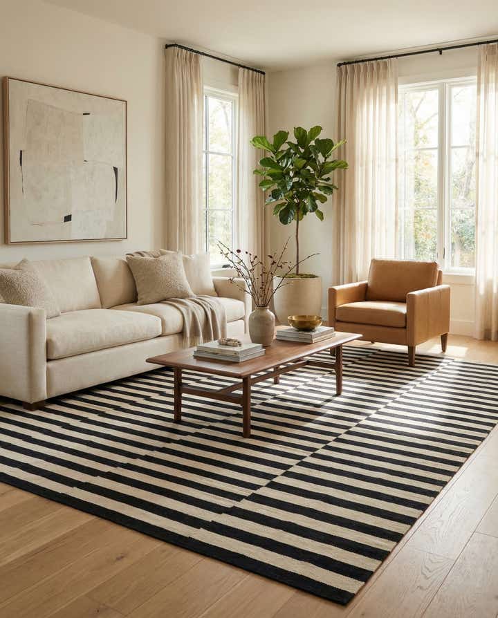 8' 7 x 9' 10 Hand Woven Kilim Modern Wool Rug