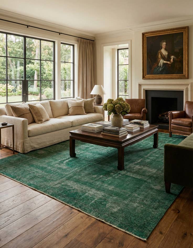 Detail image of 9' 6 x 12' 7  Hand Knotted Ultra Vintage Persian Wool Rug